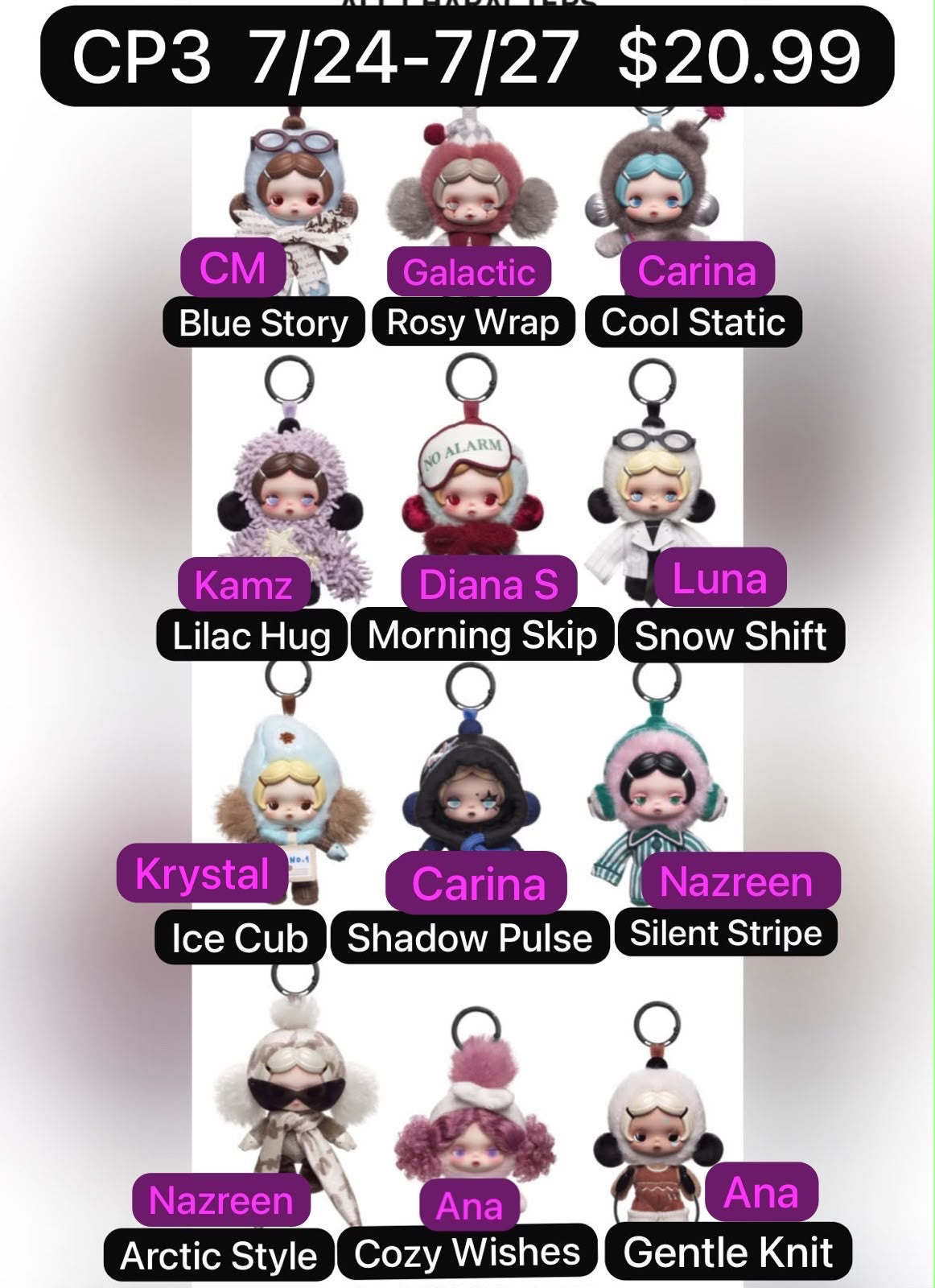 θ Skullpanda Off Mode Series Plush Pendant