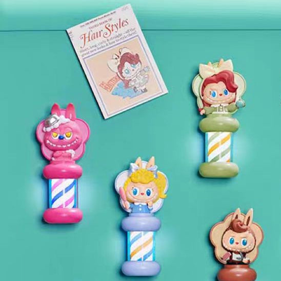 THE MONSTERS Vintage Barbershop Series - glow in the dark Fridge Magnet Blind Box