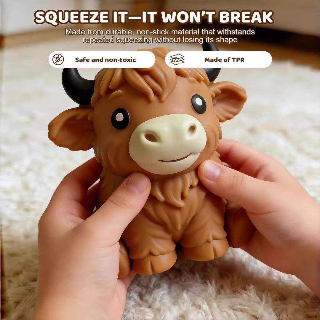 Highland Cow TPR Squishy