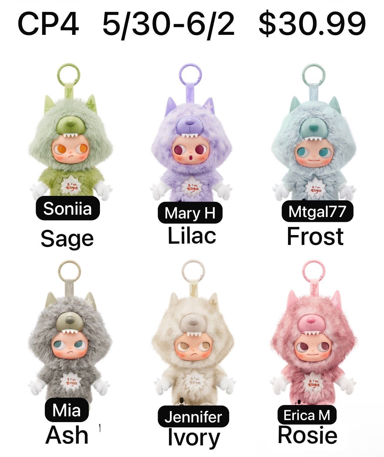 (Pre-Order)ZSIGA I'm Zsiga Series-Vinyl Plush Pendant