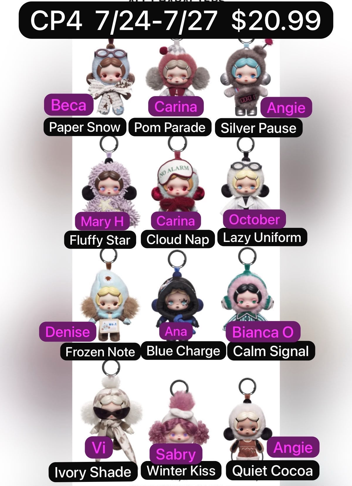 θ Skullpanda Off Mode Series Plush Pendant