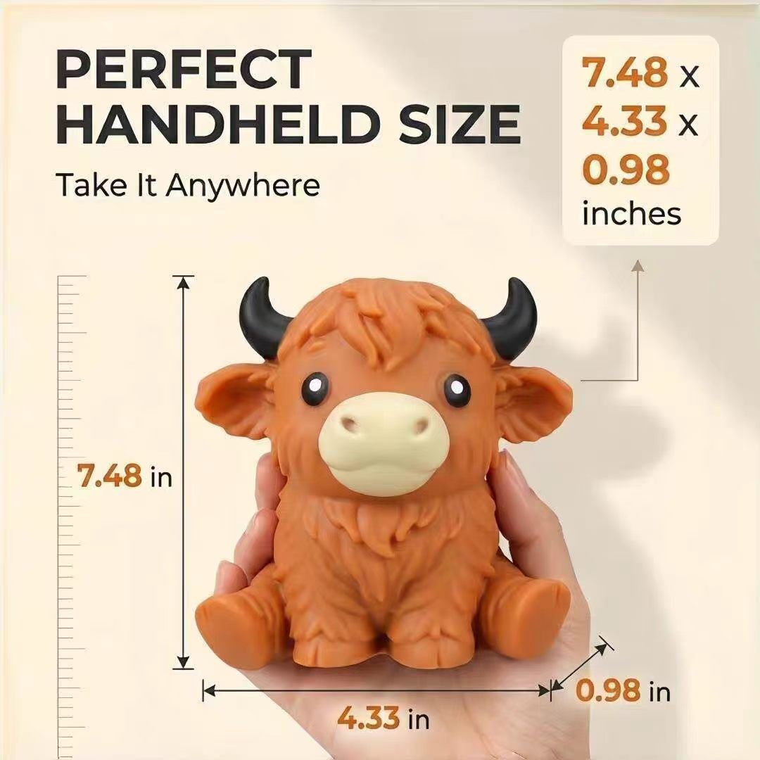 Highland Cow TPR Squishy