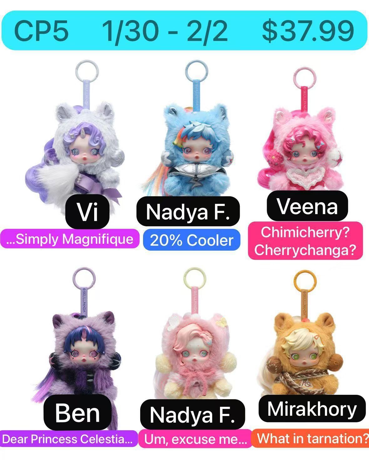 Skullpanda & My Little Pony Plush Series Blind Box