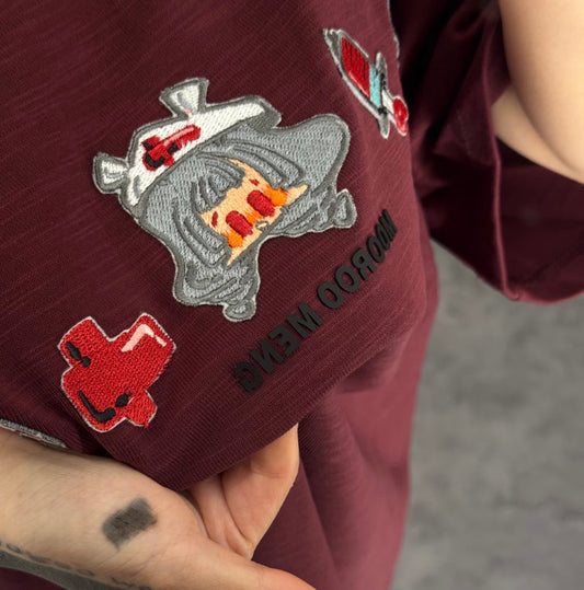 (Pre-Order) Sauce Sauce Summer New Bamboo Cotton Deep
Red Pure Cotton Crew Neck Short Sleeve T-Shirt[/INST] Sauce Sauce Summer New Bamboo Cotton Deep Red Pure Cotton Crew Neck Short Sleeve T-Shirt[/INST] Sauce Sauce Summer New Bamboo Cotton Deep Red Pure