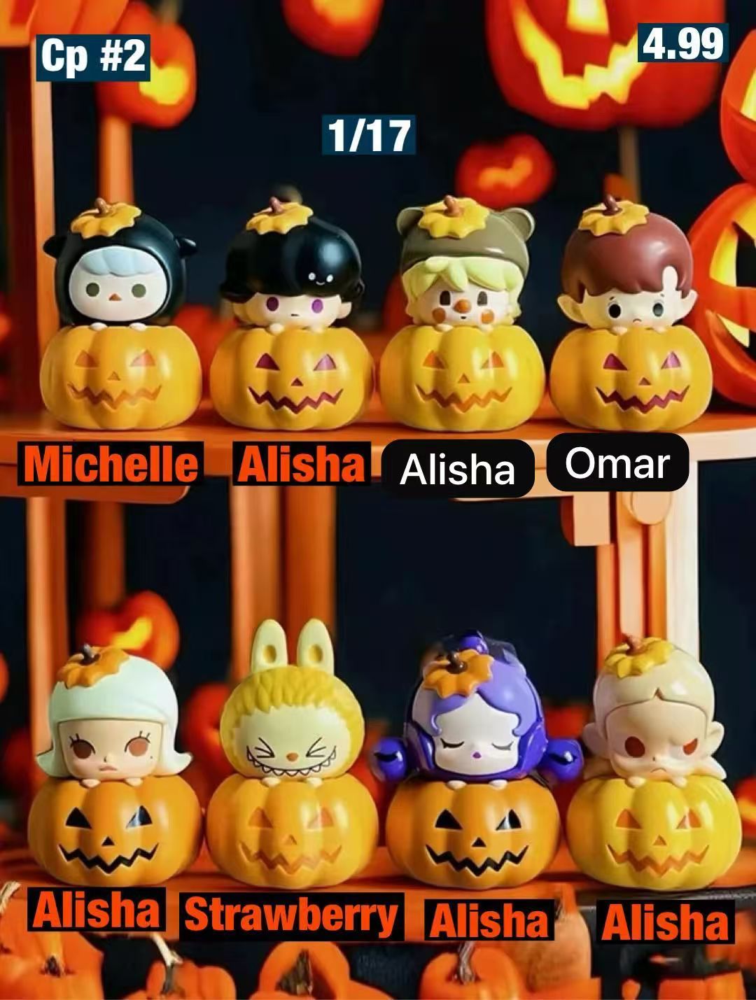 POP BEAN Halloween Pumpkin  Collection Mini Bean