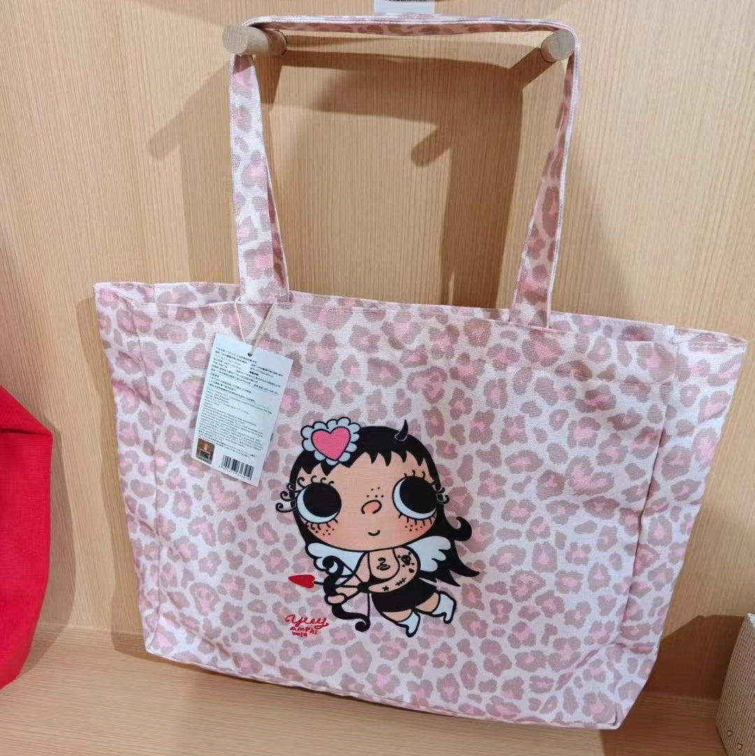 Cissy Baby Yuy Pink Leopard Cupid Tote Bag