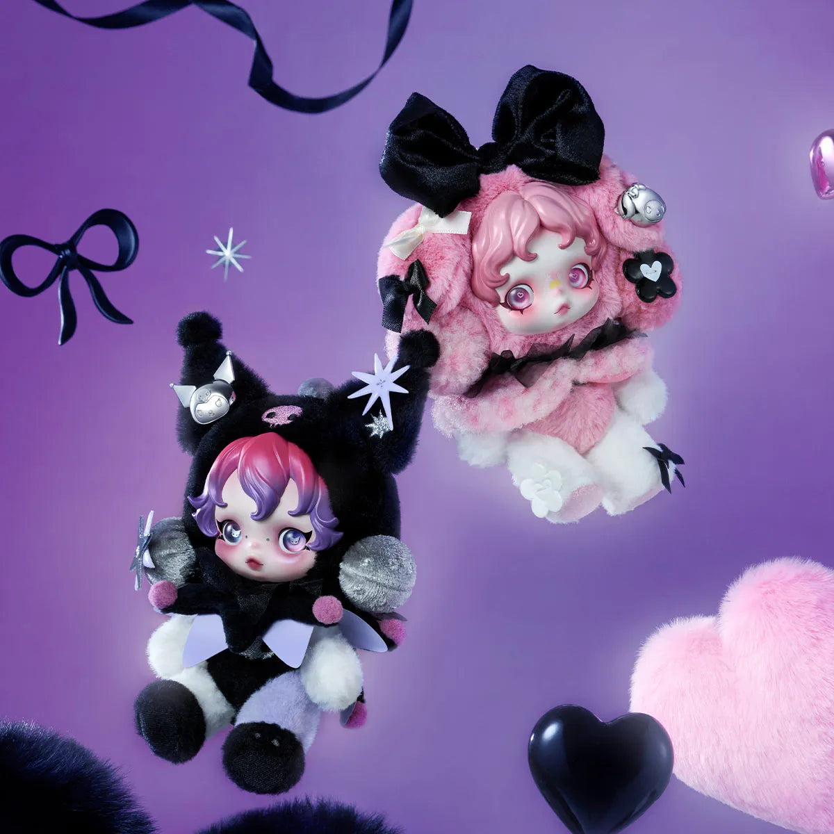 Skullpanda x Kuromi or Melody Hanging Card With Box