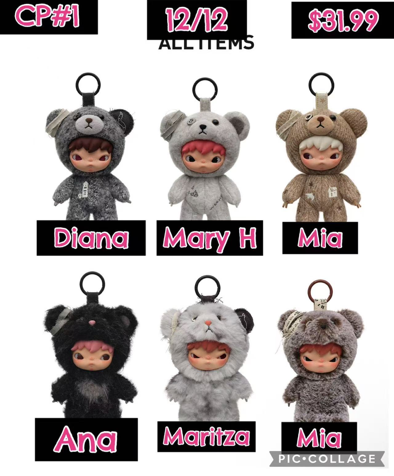 (Available 12.19)Hirono Road Journal Series-Plush Doll Pendant Blind Box