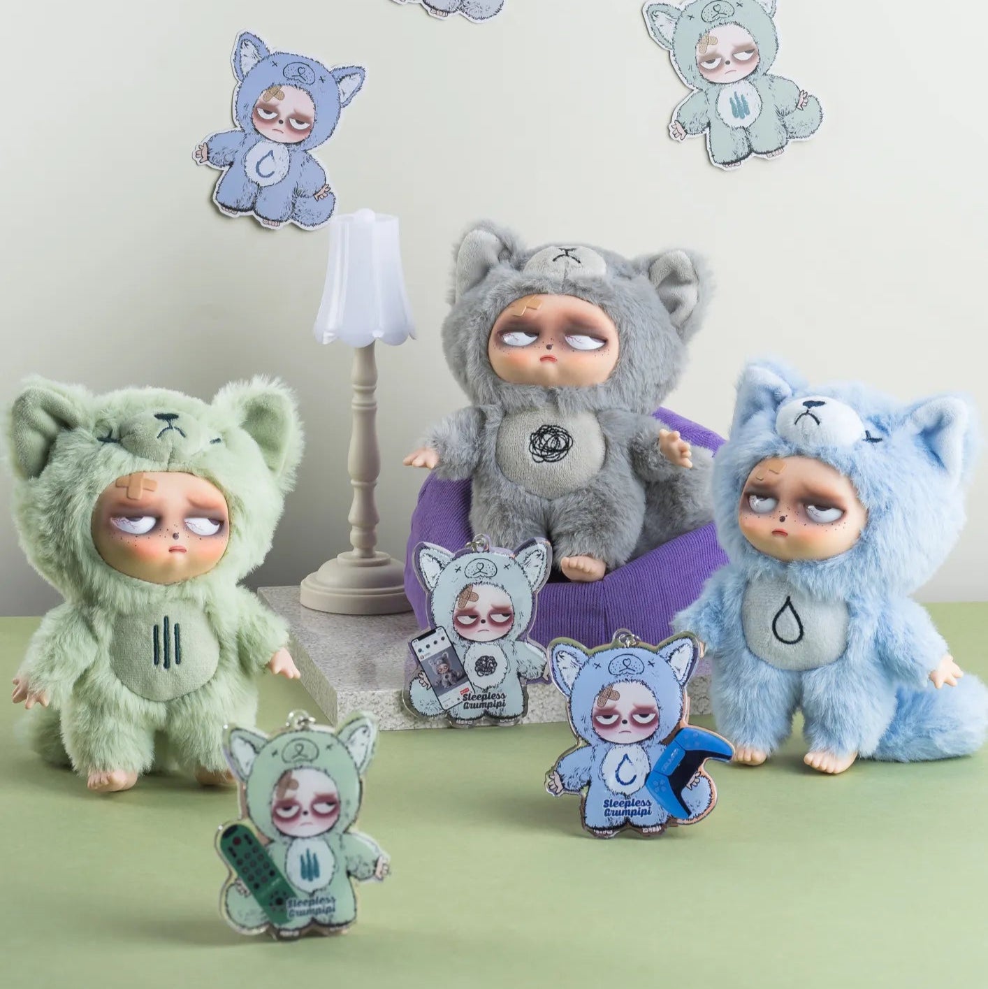 Sleepless Grumpipi Vinyl Face Plush Doll