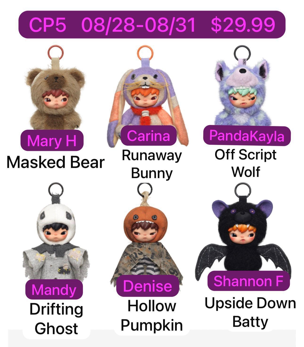 (Pre-Order) PPMT Hirono After Dark Plush Series blind box
