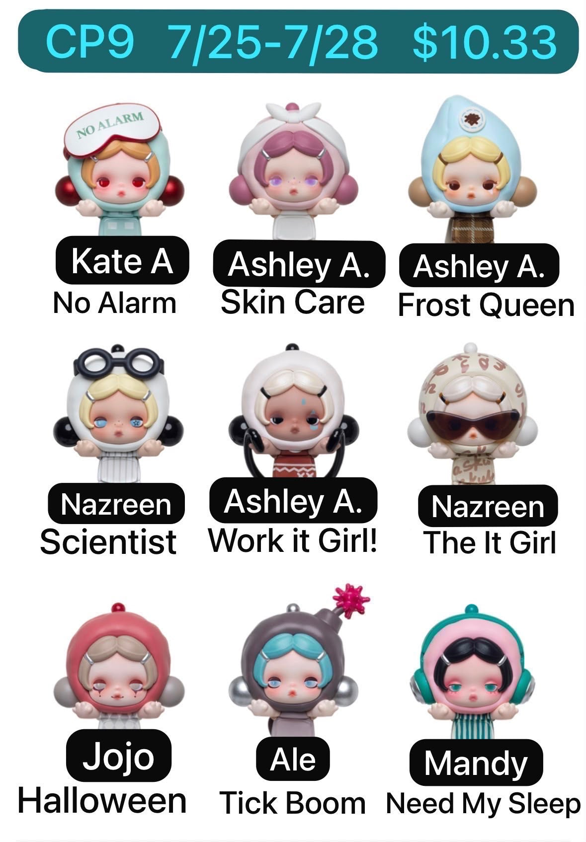 θ Skullpanda Off Mode Series Small Figures