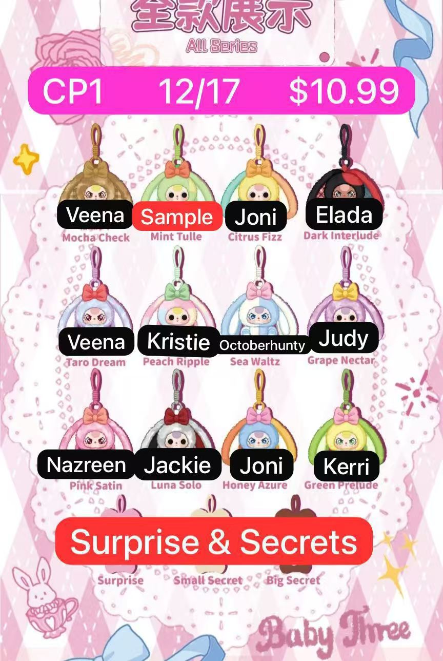 Baby Three Alice Rabit Town Plush Series toy surprise box Dolls