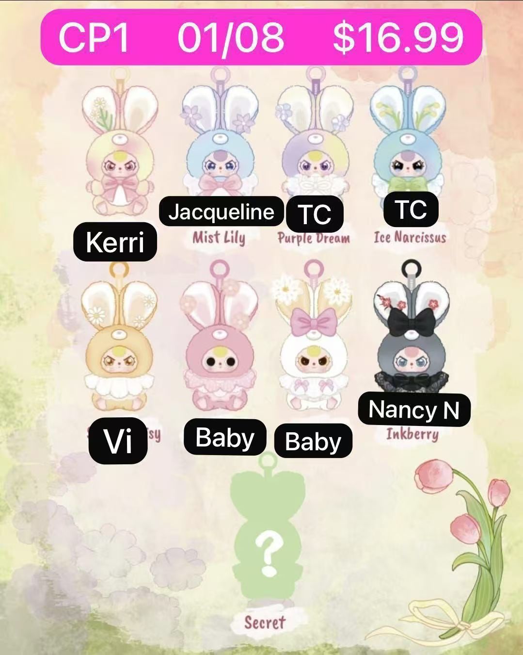 Baby Three Flower Fairy Series Plush Blind Box