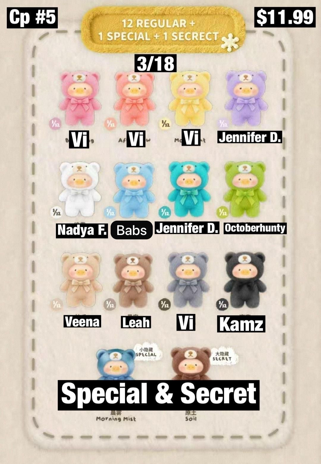 Lulu Pig Nature Whisper Plush Blind Box