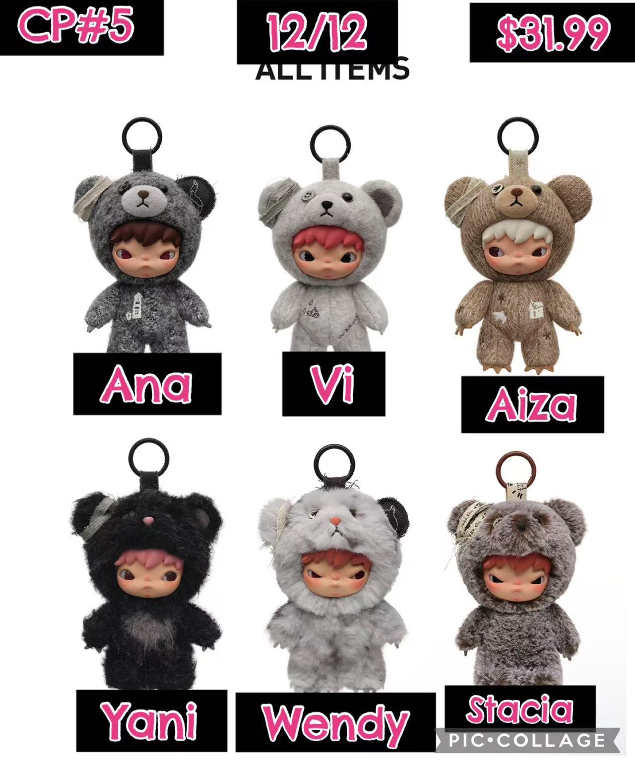 (Available 12.19)Hirono Road Journal Series-Plush Doll Pendant Blind Box