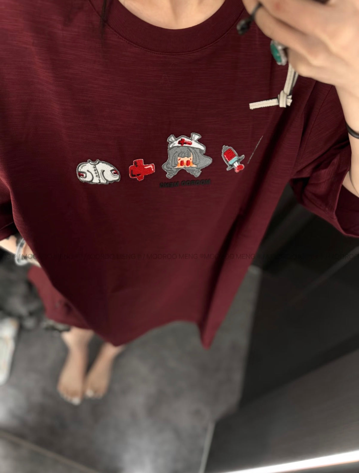 (Pre-Order) Sauce Sauce Summer New Bamboo Cotton Deep
Red Pure Cotton Crew Neck Short Sleeve T-Shirt[/INST] Sauce Sauce Summer New Bamboo Cotton Deep Red Pure Cotton Crew Neck Short Sleeve T-Shirt[/INST] Sauce Sauce Summer New Bamboo Cotton Deep Red Pure