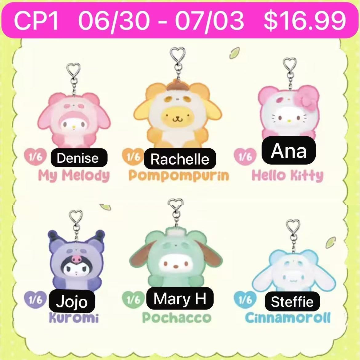 Sanrio Panda Roll Vinyl Flock Blind Box