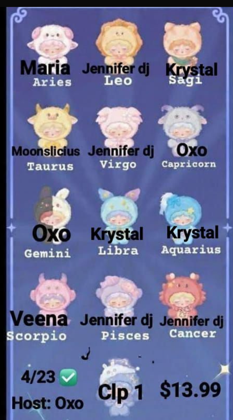 Yumo 12 Zodiac Series Plush Blind Box