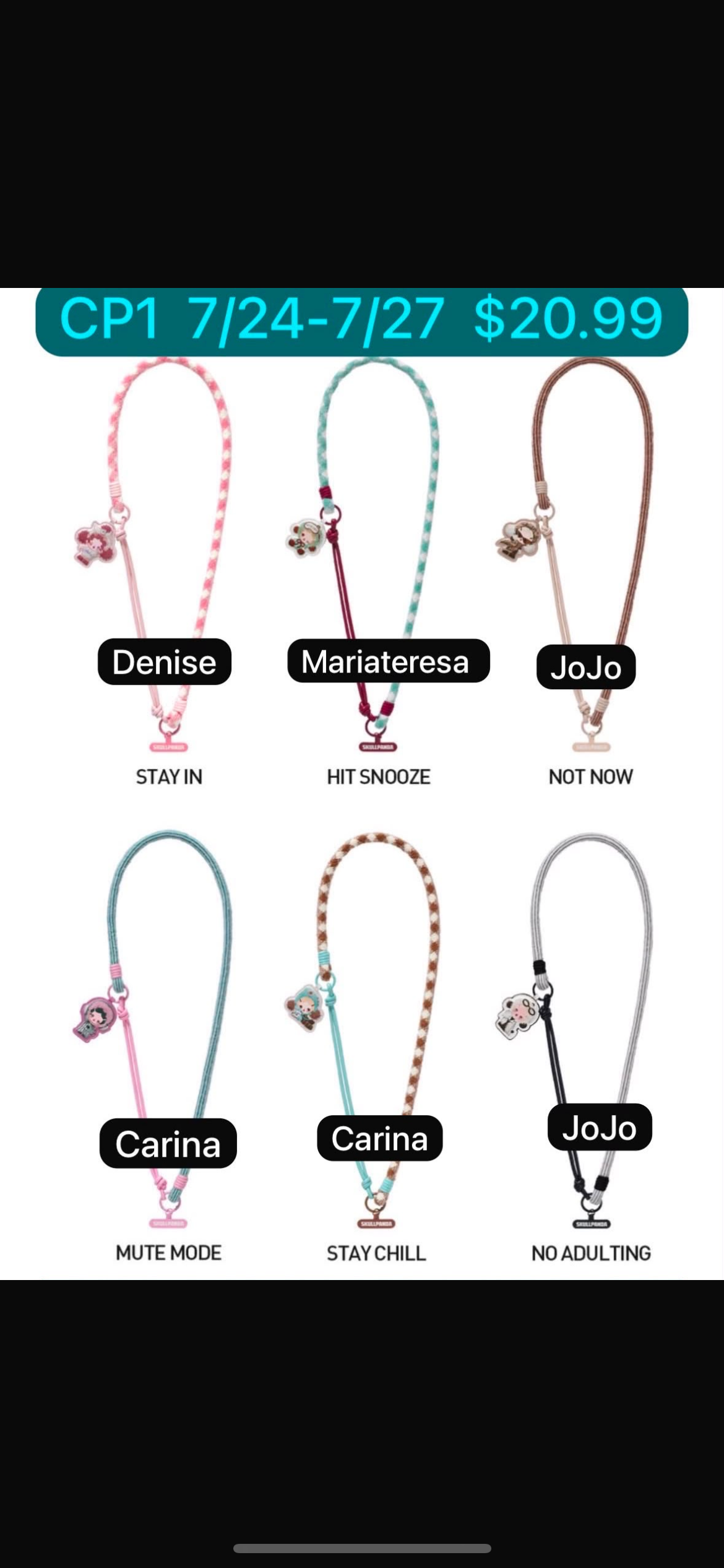 θ Skullpanda Off Mode Phone Lanyard