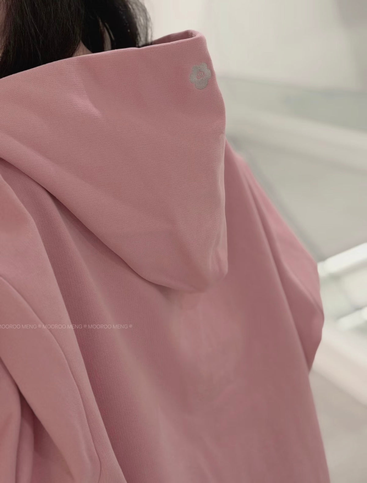 (Pre-Order) Jiangjiang Original Heavyweight (580g) Embroidered Cotton Zip-Up Hoodie – Ultra-Thick, Oversized Fit