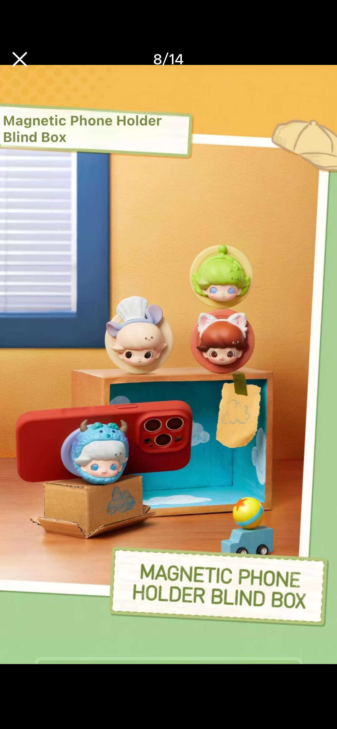 (Pre-Order)Dimoo World x Pixar Series Magnetic Phone Holder Blind Box