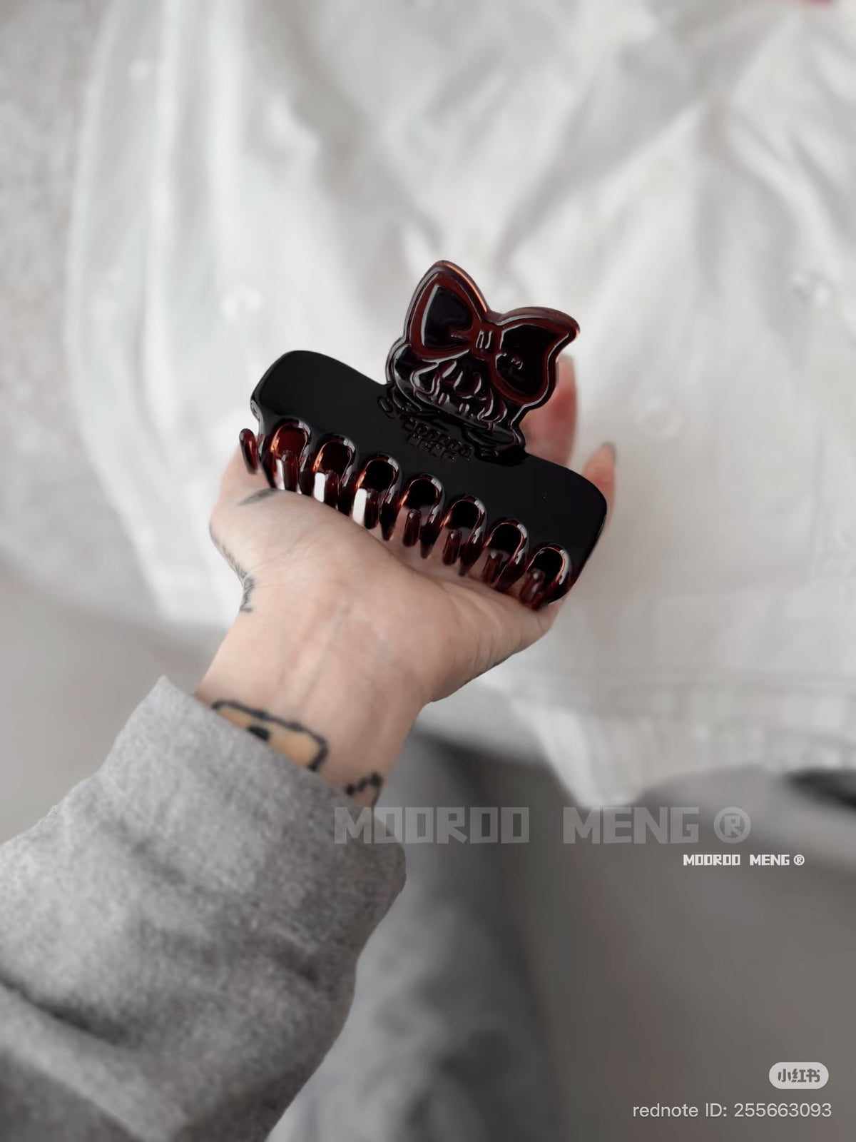 (Pre-Order) Mooroo Meng Coffee Jelly Acetate Claw Clip