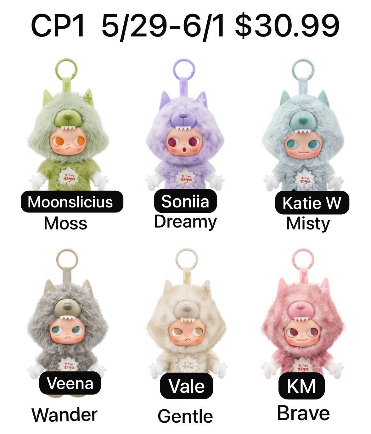 (Pre-Order)ZSIGA I'm Zsiga Series-Vinyl Plush Pendant