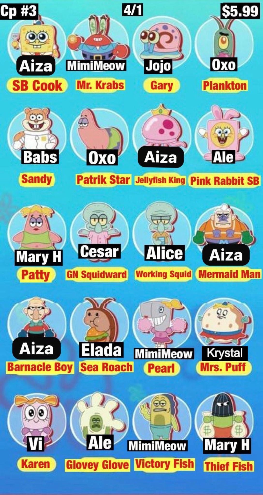 Bikini Bottom One-Day Tour Plush Fridge Magnet Blind Bag