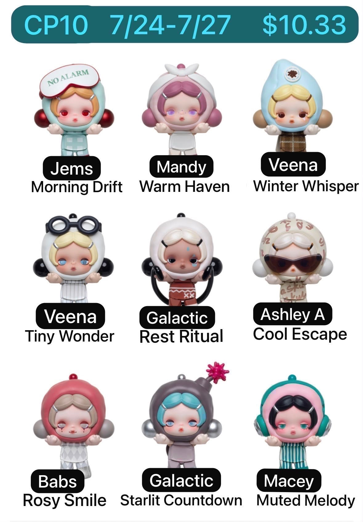 θ Skullpanda Off Mode Series Small Figures