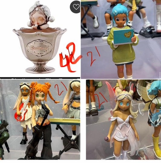 Veena-sp candle and confirmed peach riot figures open ones