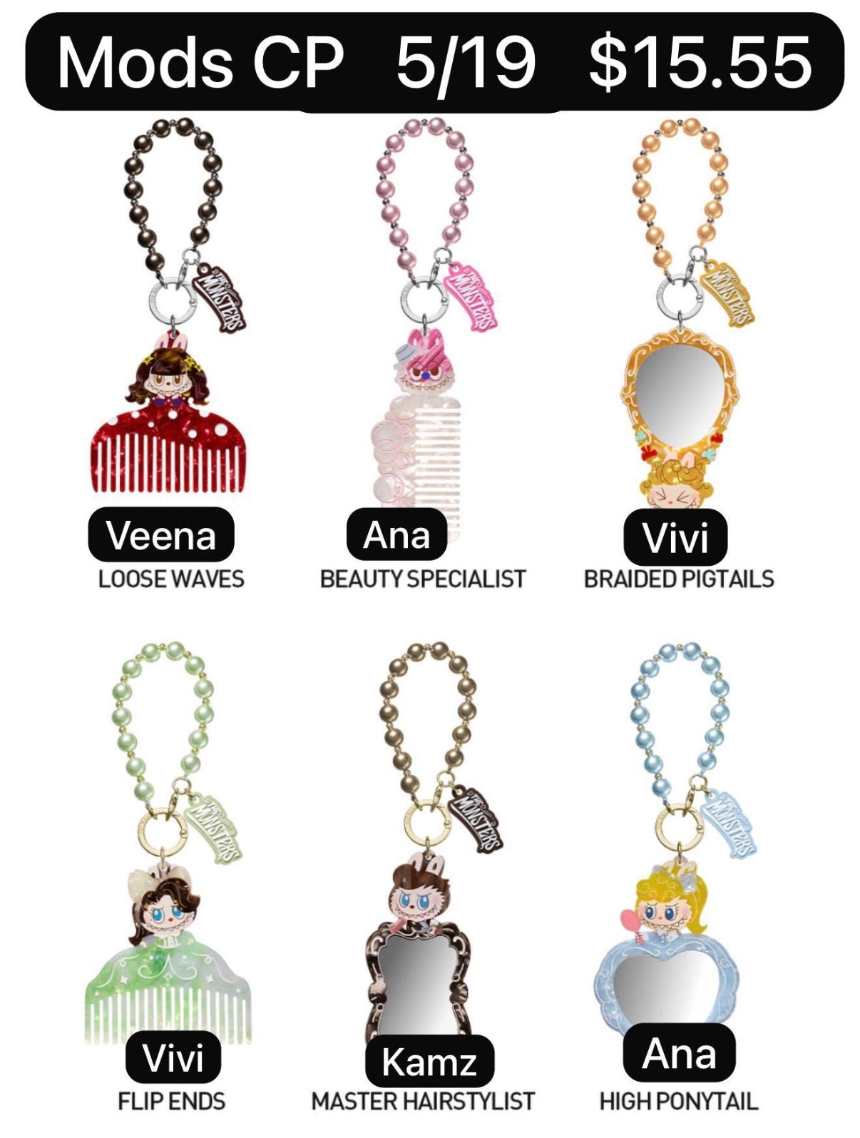 (Pre Order) THE MONSTERS Hair Salon Series - Pendant Blind Box