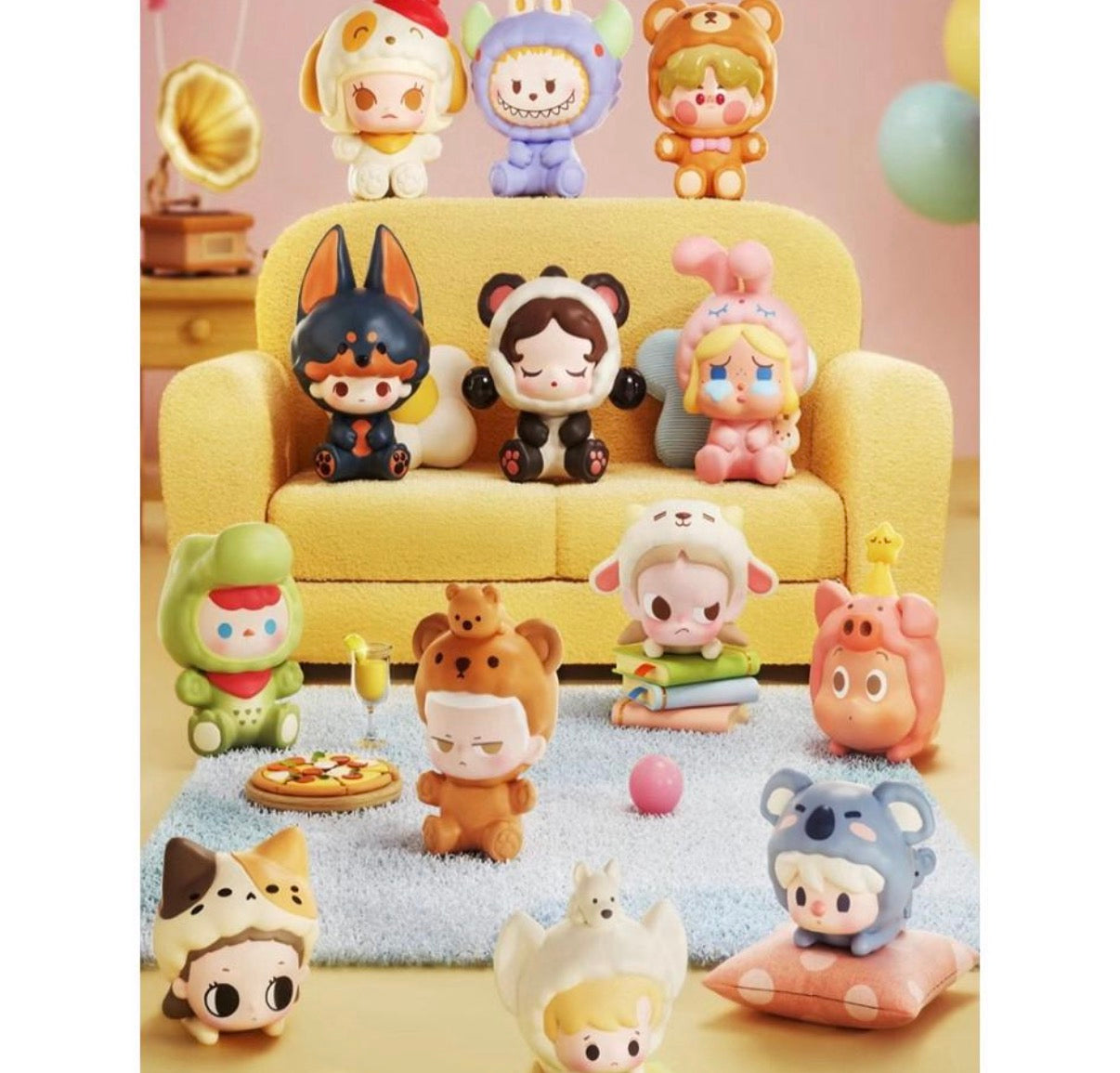 Jen-Popbean pajama basic set+ cherry blossom popbean set+sitting popbean set+laying down popbean set