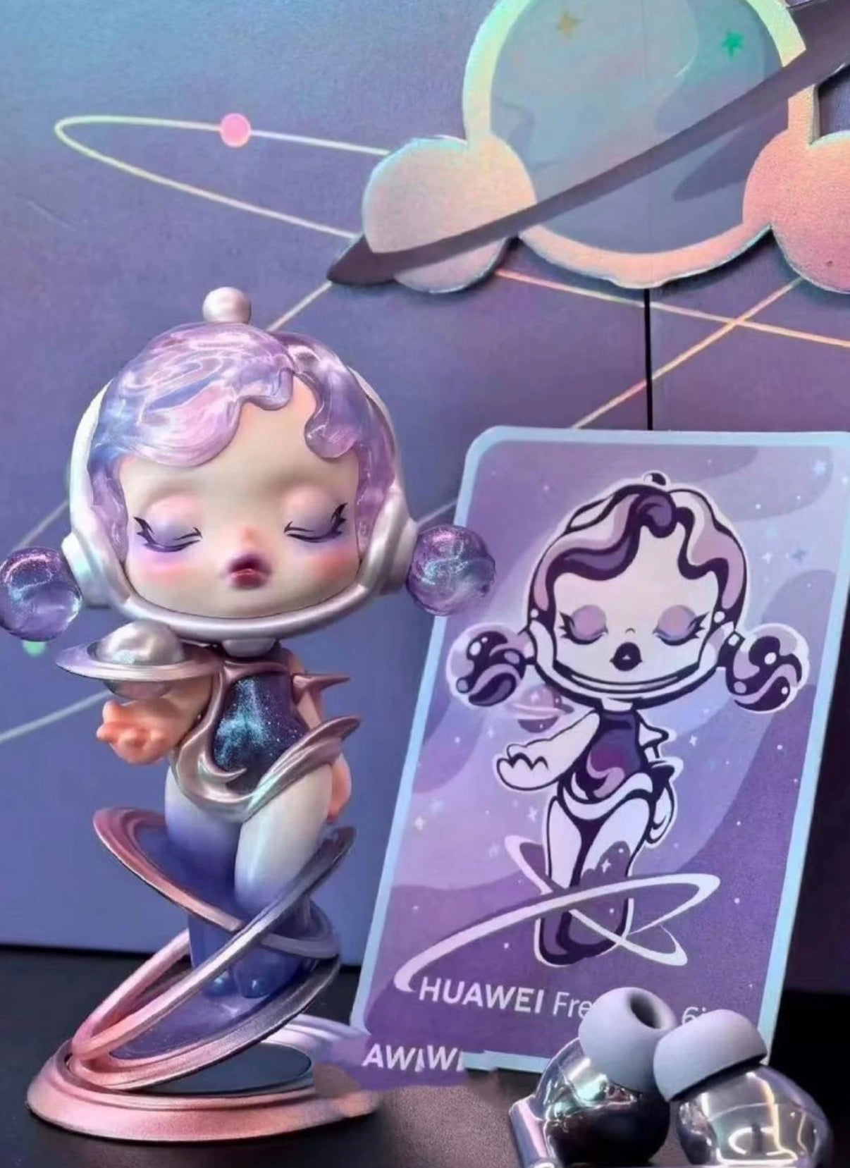 Niki-Molly Anniversary Statues Black Secret Open+Dimoo Dream Tea+Skullpanda Huawei