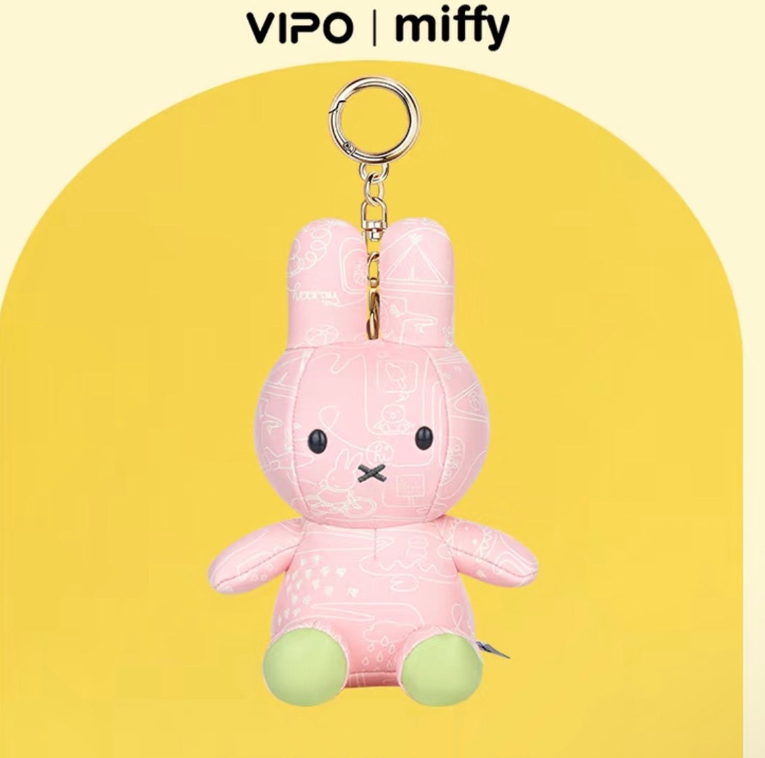 (Pre-Order) VIPO · Miffy Leather Charm Bag Charm