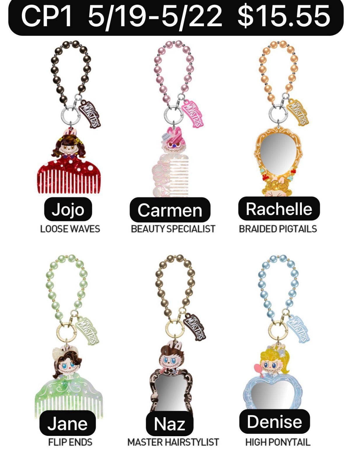 (Pre Order) THE MONSTERS Hair Salon Series - Pendant Blind Box