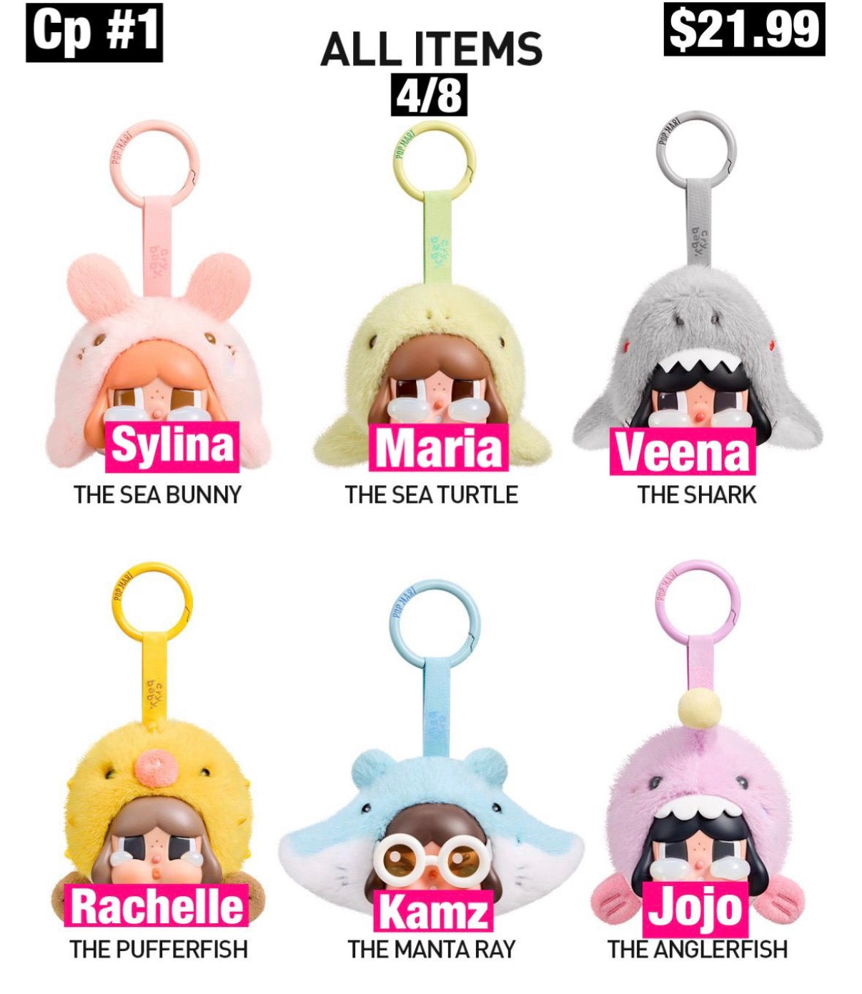 (Pre-Order) CRYBABY Cry Me An Ocean Series - Vinyl Plush Pendant Blind Box