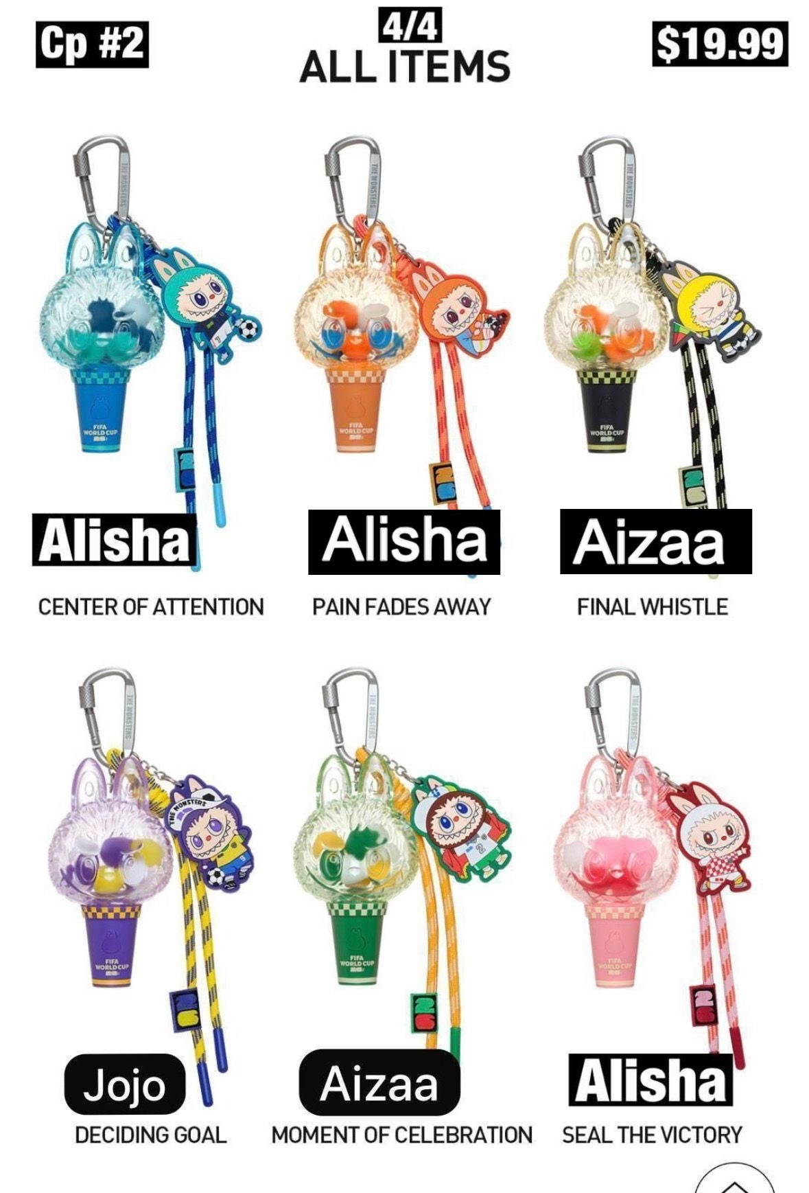(Pre-Order)THE MONSTERS × FIFA SERIES-Mini Pendant Light Blind Box