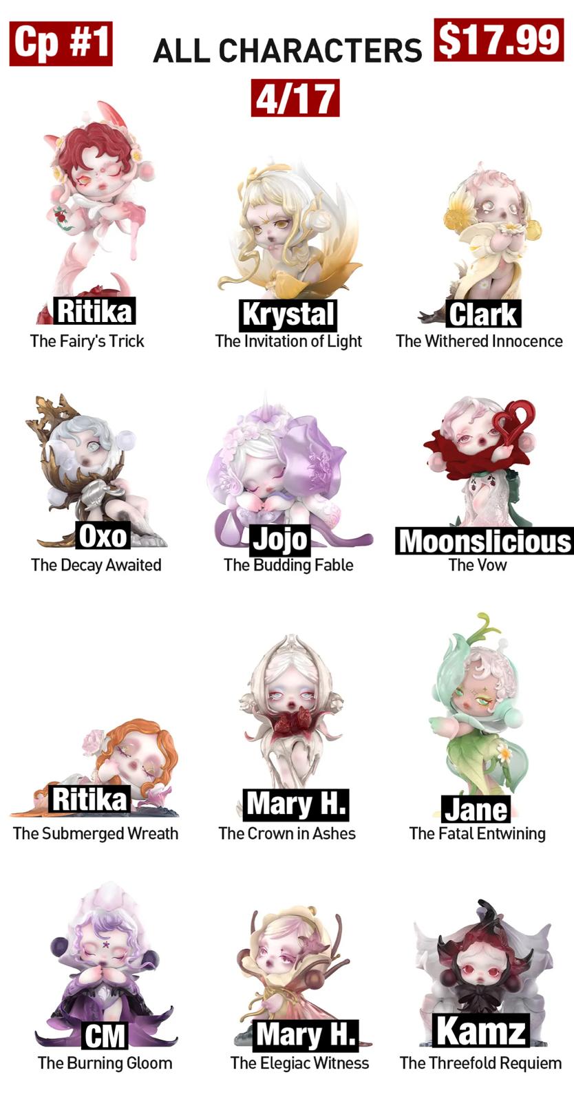 (Pre-Order)SKULLPANDA Petals in Four Acts Series Figures