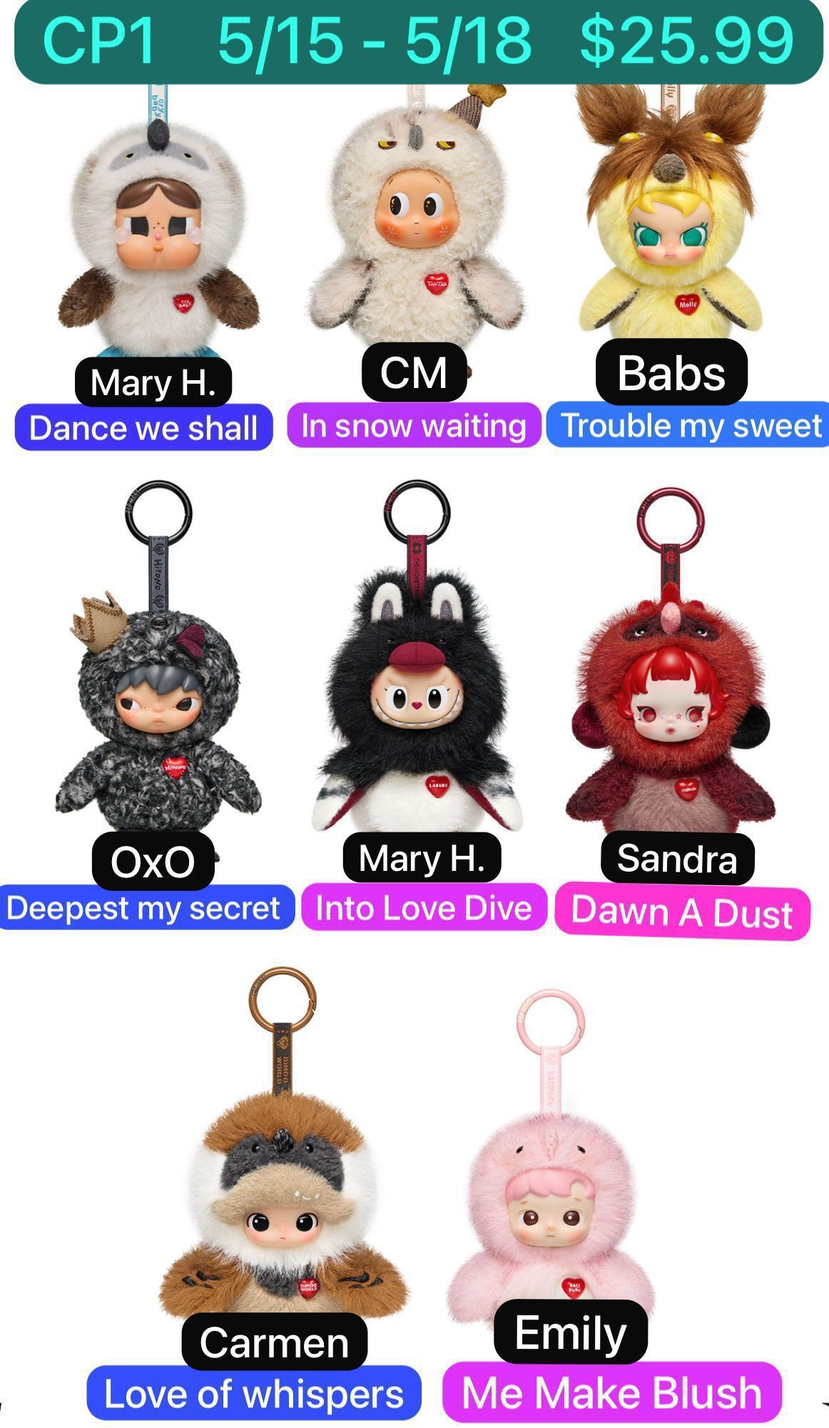 (Pre-Order)POP MART Dear Birds Plush Series Blind Box