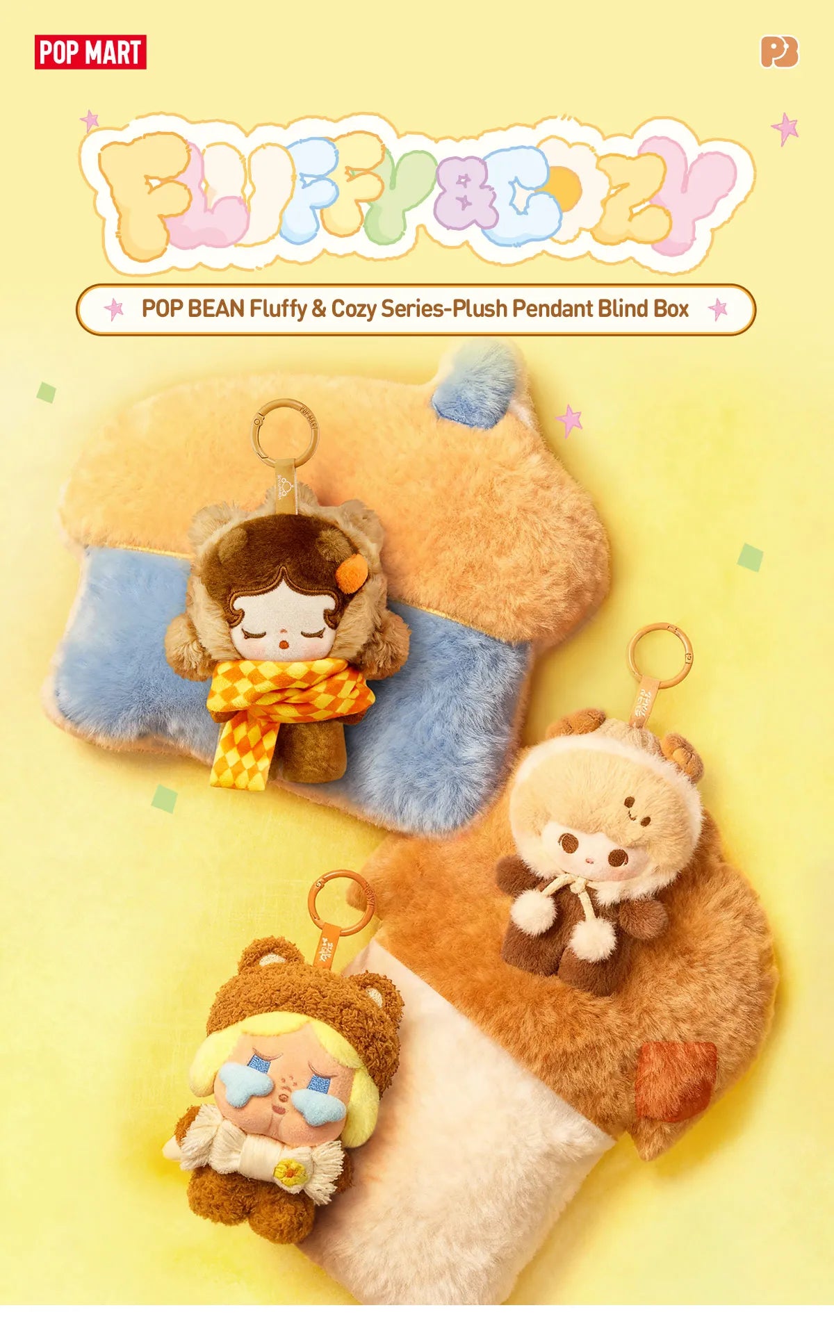 POP BEAN Fluffy & Cozy Series-Plush Pendant Blind Box