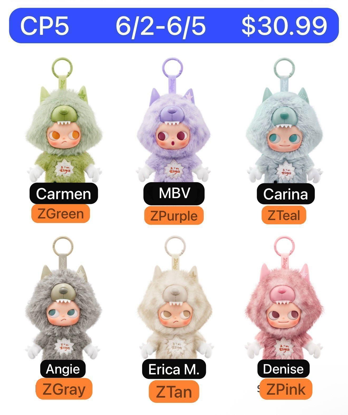 (Pre-Order)ZSIGA I'm Zsiga Series-Vinyl Plush Pendant