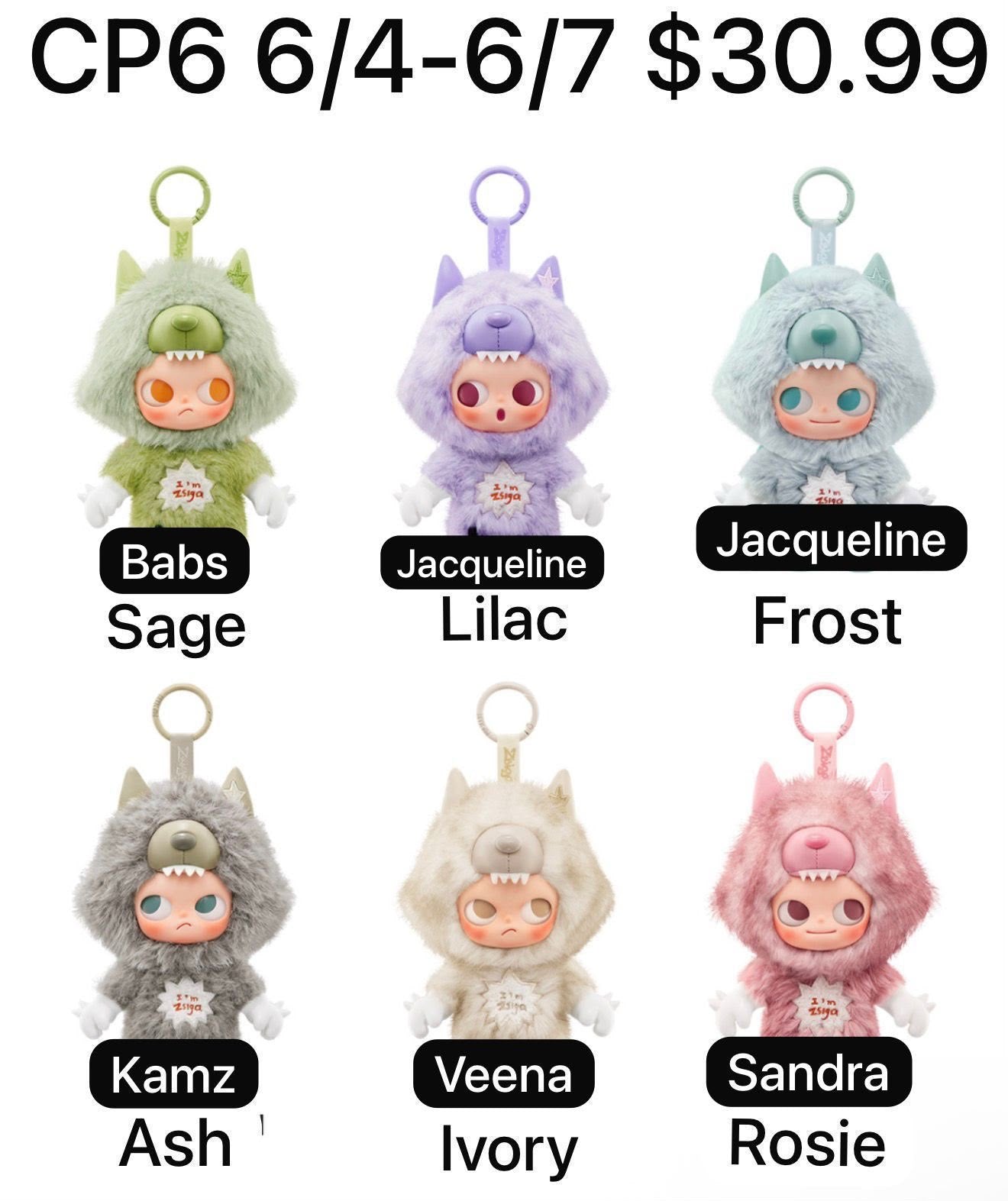 (Pre-Order)ZSIGA I'm Zsiga Series-Vinyl Plush Pendant