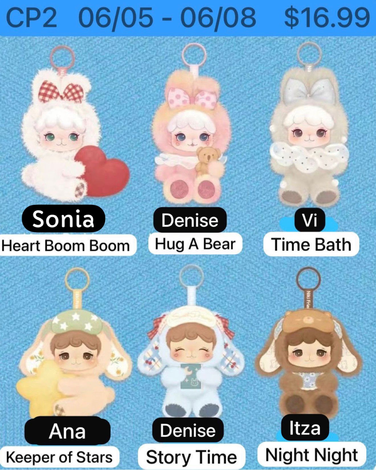 (Pre Order) Rolife Cream Cookii Niki Friends Cute BedTime Friend plush