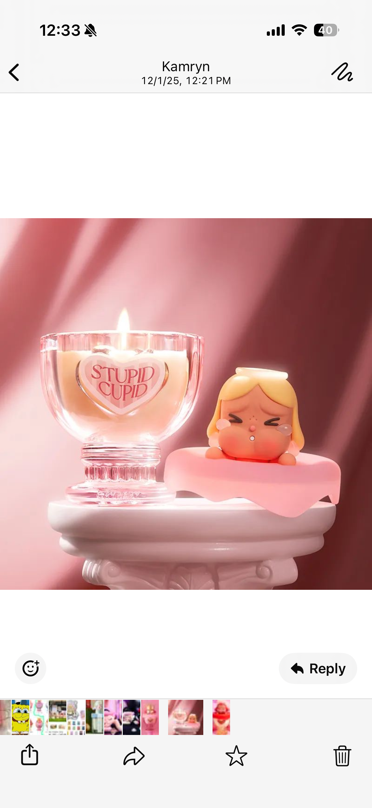 Kamryn UFC crybaby Candles