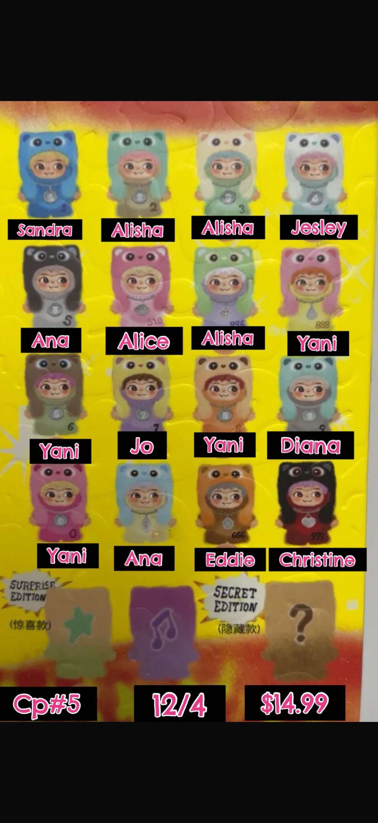 Wakuku On a Roll Plush Series toy surprise box Dolls