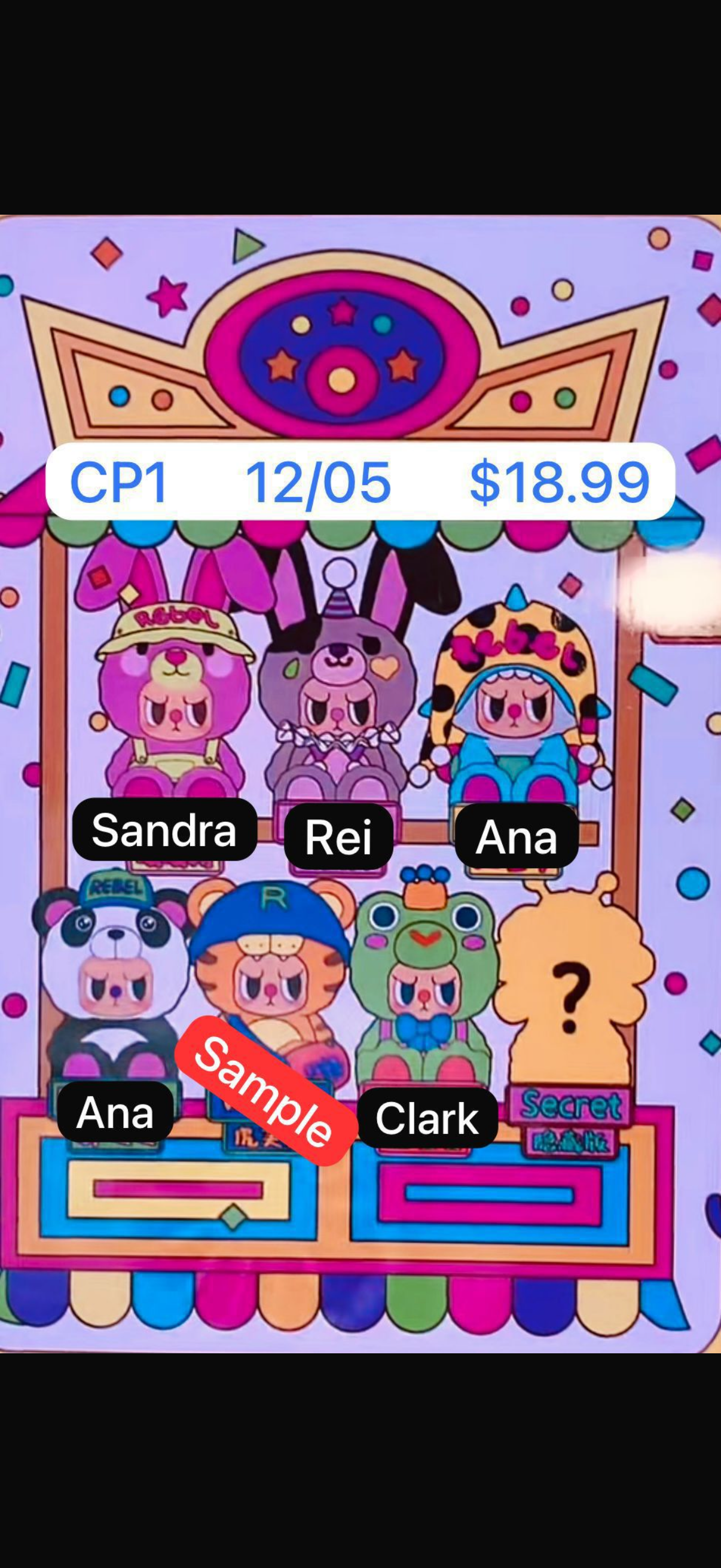 (Pre-Order 3 days)Rebel Bear Sweet Zoo Plush Blind Box