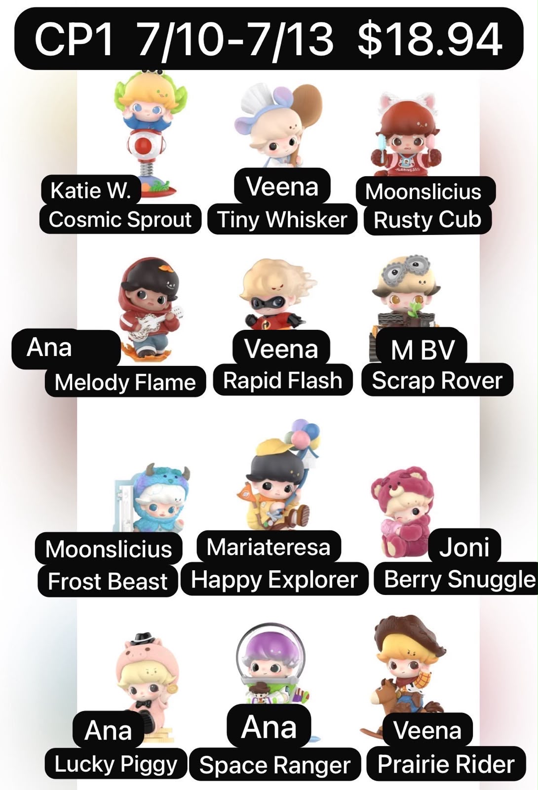 (Pre-Order)Dimoo World x Pixar Series Figures