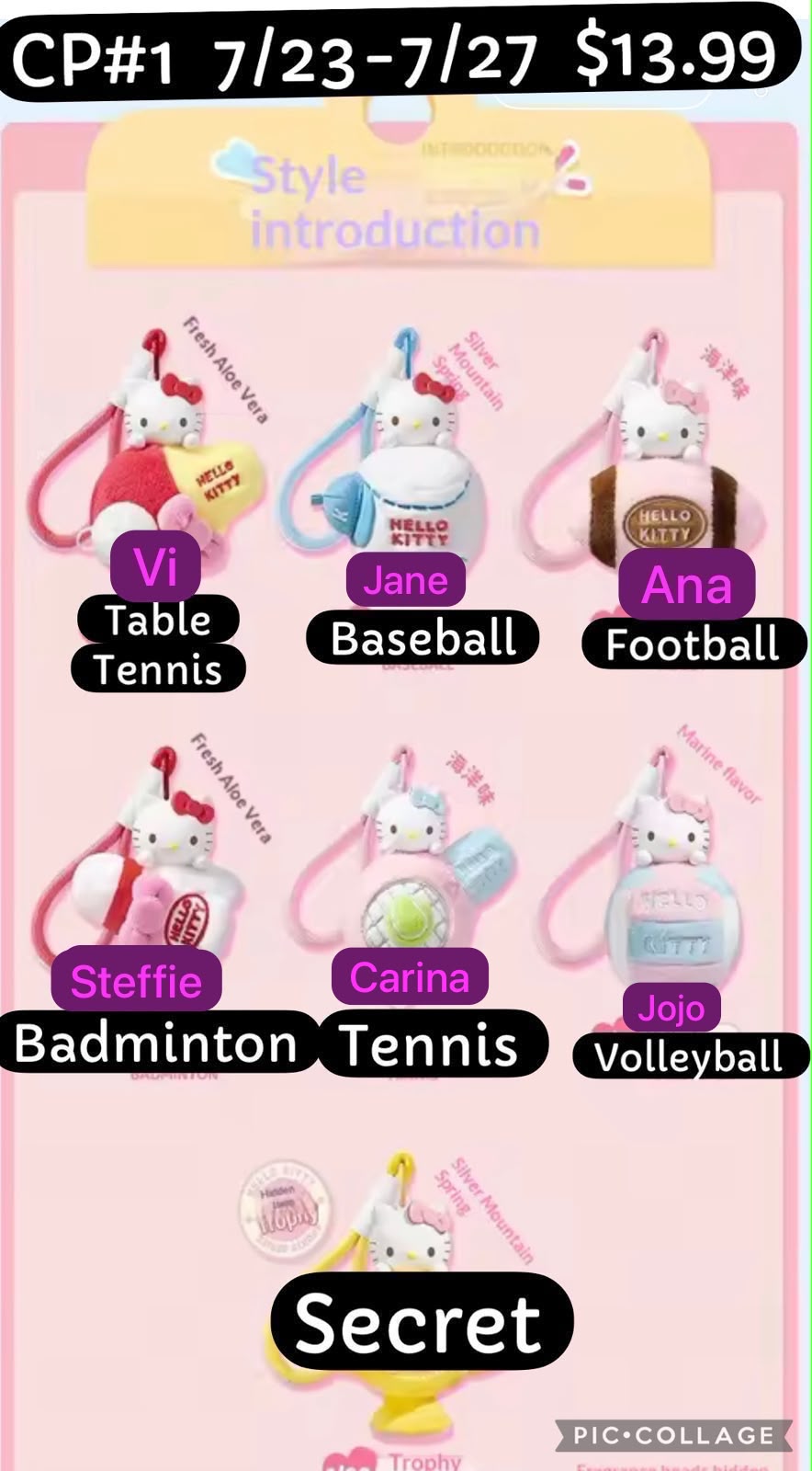 HK Fun Sports Scented Plush Charm Blind Box