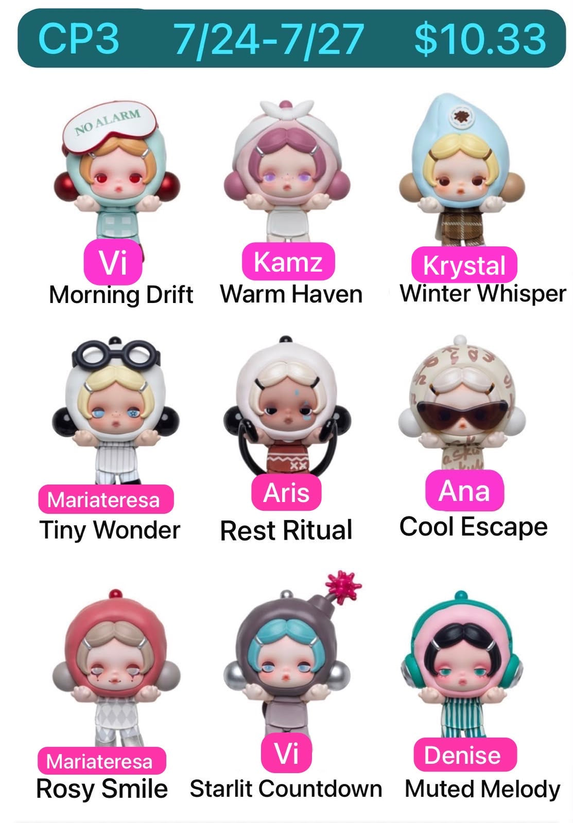 θ Skullpanda Off Mode Series Small Figures