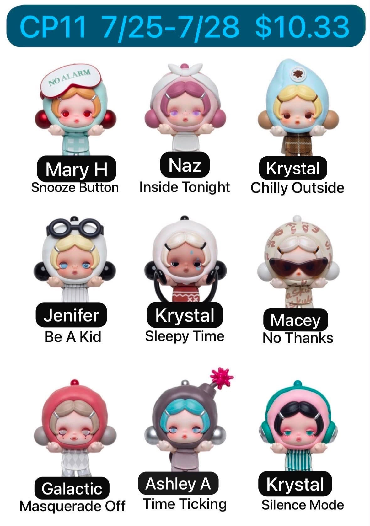 θ Skullpanda Off Mode Series Small Figures